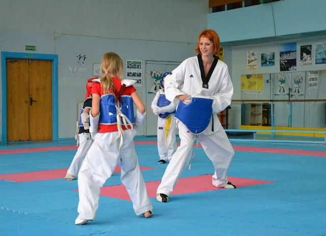 Taekwondo training